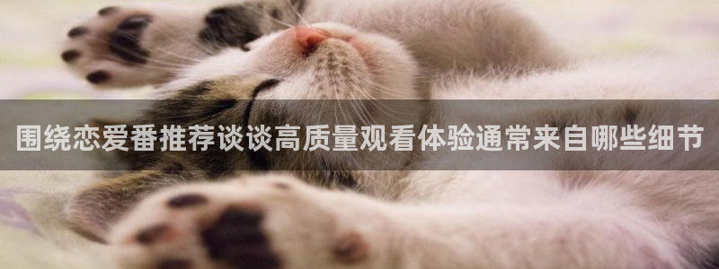番里动漫手机在线观看：围绕恋爱番推荐谈谈高质量观看体验通常来自哪些细节